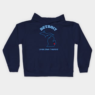 Detroit Down Thumber Kids Hoodie